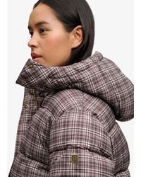 Superdry - Premium karierte steppjacke mit print - Lyst