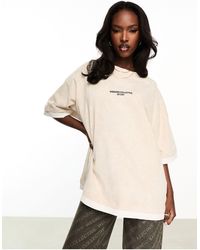 ASOS - Short Sleeve Double Layer T-shirt With Stacked Logo - Lyst