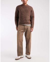 Jack & Jones - Vaqueros Marrones Holgados Con Lavado Envejecido Alex De - Lyst