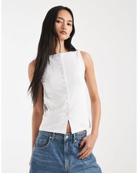 New Look - – durchgeknöpftes tanktop - Lyst
