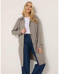 Long Tall Sally - Check Car Coat - Lyst