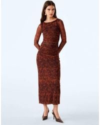 OMNES - Hollis Maxi Dress Woodgrain Print - Lyst