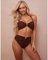 Wolf & Whistle - Fuller Bust X Abby Benson Gold Trim Detail Bikini Top - Lyst