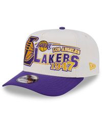 KTZ - La Lakers 9fifty Graphic Logo Cap With Contrast Peak - Lyst