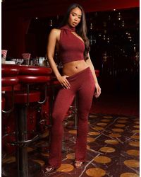 SIMMI - Serafina Bow Knit Flared Bottoms - Lyst