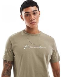 French Connection - Fcuk Centre Scribble Logo T-shirt - Lyst