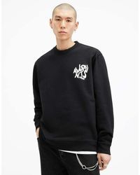 AllSaints - Sudadera Con Cuello Redondo Orlando De - Lyst