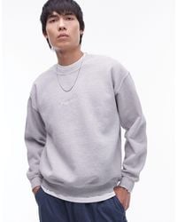 TOPMAN - Oversized Fit Sweatshirt With Paradiso Embroidery - Lyst