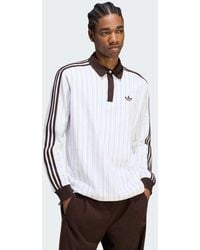 adidas - Pinstripes Longsleeve Polo Shirt - Lyst