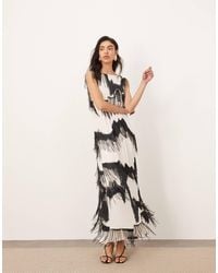 ARRANGE - – minimalistisches, gerade geschnittenes midikleid mit print - Lyst