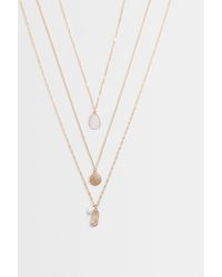 Accessorize - Collana Dorata A 3 Fili Con Conchiglie Delicate - Lyst