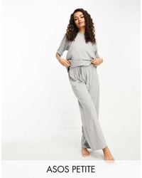 ASOS - Asos design petite – mix & match – pyjamahose aus baumwolle - Lyst