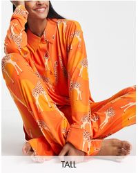 Chelsea Peers Tall – langer pyjama - Orange