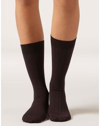 Calzedonia - Ribbed Mid-Calf Socks - Lyst