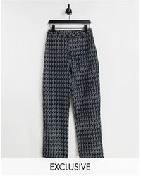 Pantalone vintage in cotone Dames Kleding Broeken en leggings Broeken met rechte pijpen Vintage Broeken met rechte pijpen 