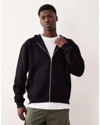 ASOS - Essentials Relaxed Fit Zip Through Hoodie - Lyst