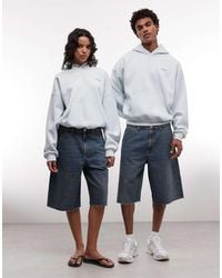 Collusion - Unisex Contrast Pocket Printed Jort With Raw Hem - Lyst
