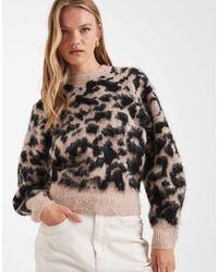 ASOS - – angerauter, taillierter raglan-pullover - Lyst