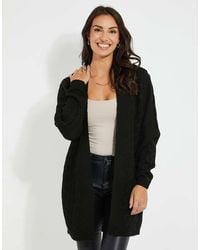 Threadbare - Rozanna' Cable Knit Cardigan - Lyst