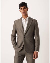 ASOS - – slim fit-anzugjacke aus twill im woll-look - Lyst