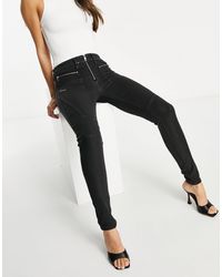 DIESEL Skinny Jeans Met Coating - Zwart