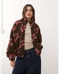 Collusion - Zip Through Borg Jacket - Lyst