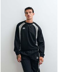 Umbro - Sudadera Con Paneles Negra - Lyst
