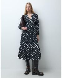 Wednesday's Girl - Long Sleeve Wrap Midaxi Dress - Lyst