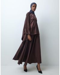 Iyal - Crepe Asymmetric Hem Maxi Skirt Co-ord - Lyst