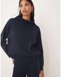 Mango - Pull en maille douce d'ensemble à col montant - Lyst