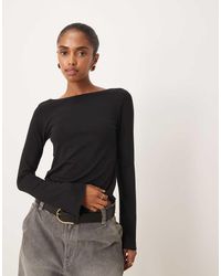 Mango - Boat Neck Long Sleeve Top - Lyst