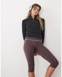 4505 - Active 1/4 Zip Long Sleeve Running Top With Zip Back Pocket - Lyst