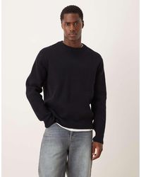 Mango - Wool Mix Relaxed Fit Ribbed Jumper - Lyst