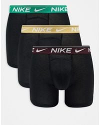 Nike - – dri-fit ultra comfort – 3er-pack boxershorts mit farbigem bund - Lyst