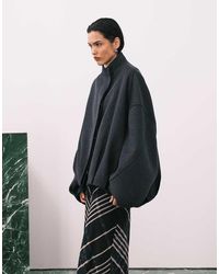 ASOS - Premium Short Formal Bubble Hem Coat - Lyst