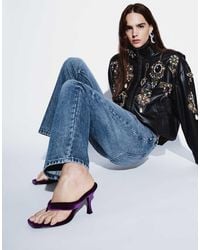 ASOS - Huddle Padded Toe Thong Heeled Sandals - Lyst