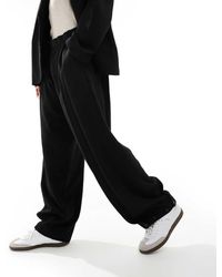 ASOS - Pantalones De Traje Negros De Línea Sartorial Casual Y Corte Ancho De Sirsaca De - Lyst