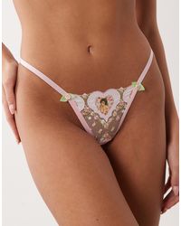 For Love & Lemons - For love & lemons – netzstoff-tanga - Lyst