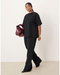 ASOS - Asos Design Curve Interlock Flared Trackies - Lyst