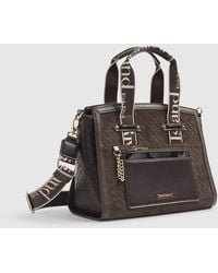 River Island - Faux Suede Monogram Tote Bag - Lyst