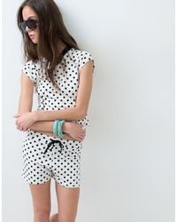 ASOS - Polka Dot Micro Shorts Co-ord - Lyst