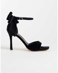 London Rebel - Mila Bow Detail High Heeled Sandals - Lyst