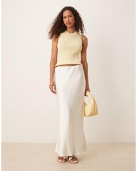 Abercrombie & Fitch - Mid Rise Bias Cut Maxi Skirt - Lyst