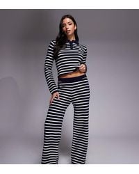 The Frolic - Exclusive Knitted Elasticated Waist Wide Leg Pants - Lyst