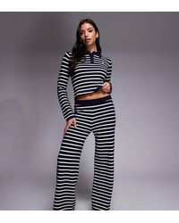 The Frolic - Exclusive Knitted Elasticated Waist Wide Leg Pants - Lyst