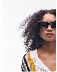 TOPSHOP - Flossie Oversized Rectangular Sunglasses - Lyst