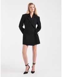 ASOS - Wrap Front Blazer Dress With Tie Side - Lyst