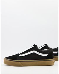 black vans with brown sole
