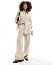 ONLY - Cheesecloth Wide Leg Trouser Co-ord - Lyst