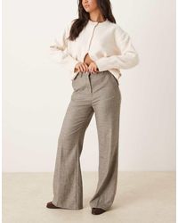 ASOS - Pantaloni Sartoriali A Zampa Con Motivo A Spina Di Pesce - Lyst